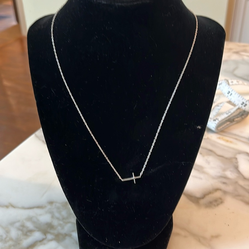 Silver cross necklace